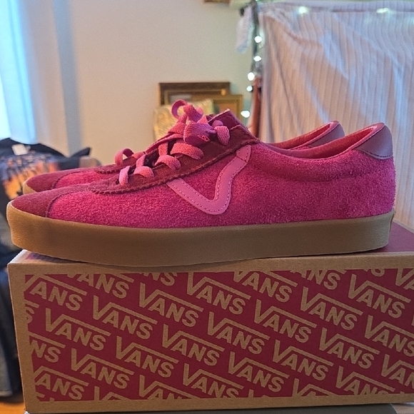 Vans Shoes - Vans Fuchsia Suede Shoes